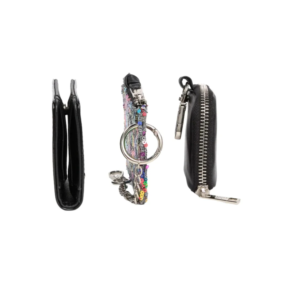 Madden Girl 3-Piece Rainbow Sequin Clutch & Coin Wallet Set